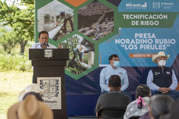 Se entrega en El Marqués obras de tecnificación de riego de la presa Noradino Rubio