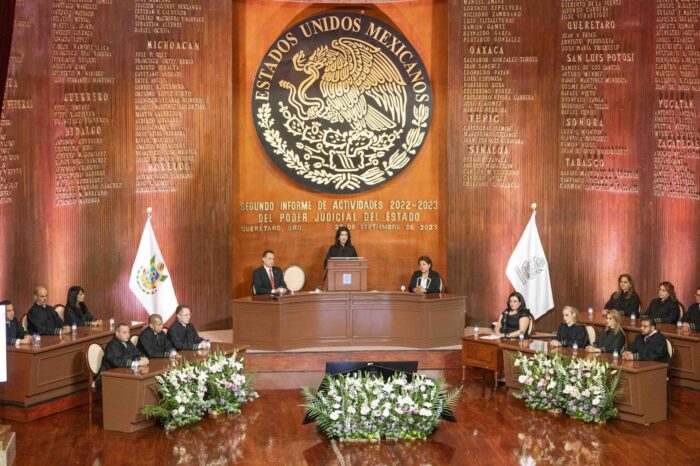 Acude Gobernador a informe de actividades de la presidenta del Tribunal Superior de Justicia